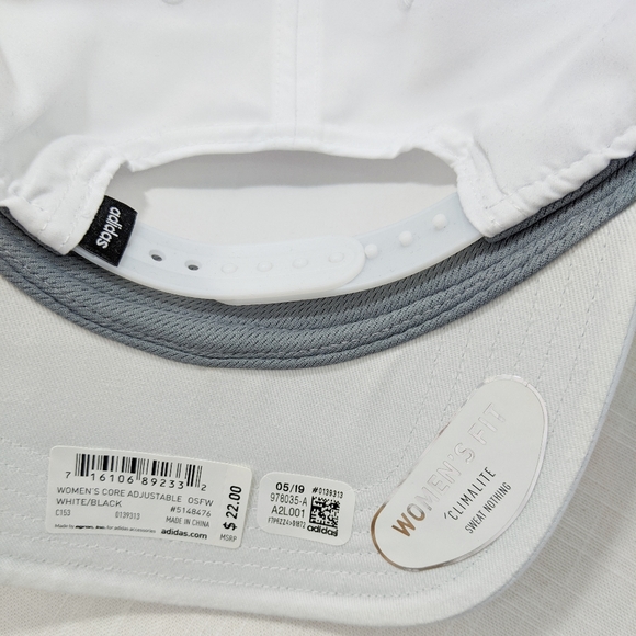 Adidas Hat Cap Womens White NEW With Tags - Picture 4 of 4